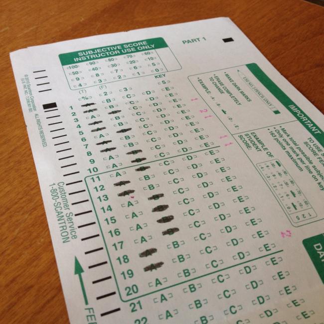 Scantron form